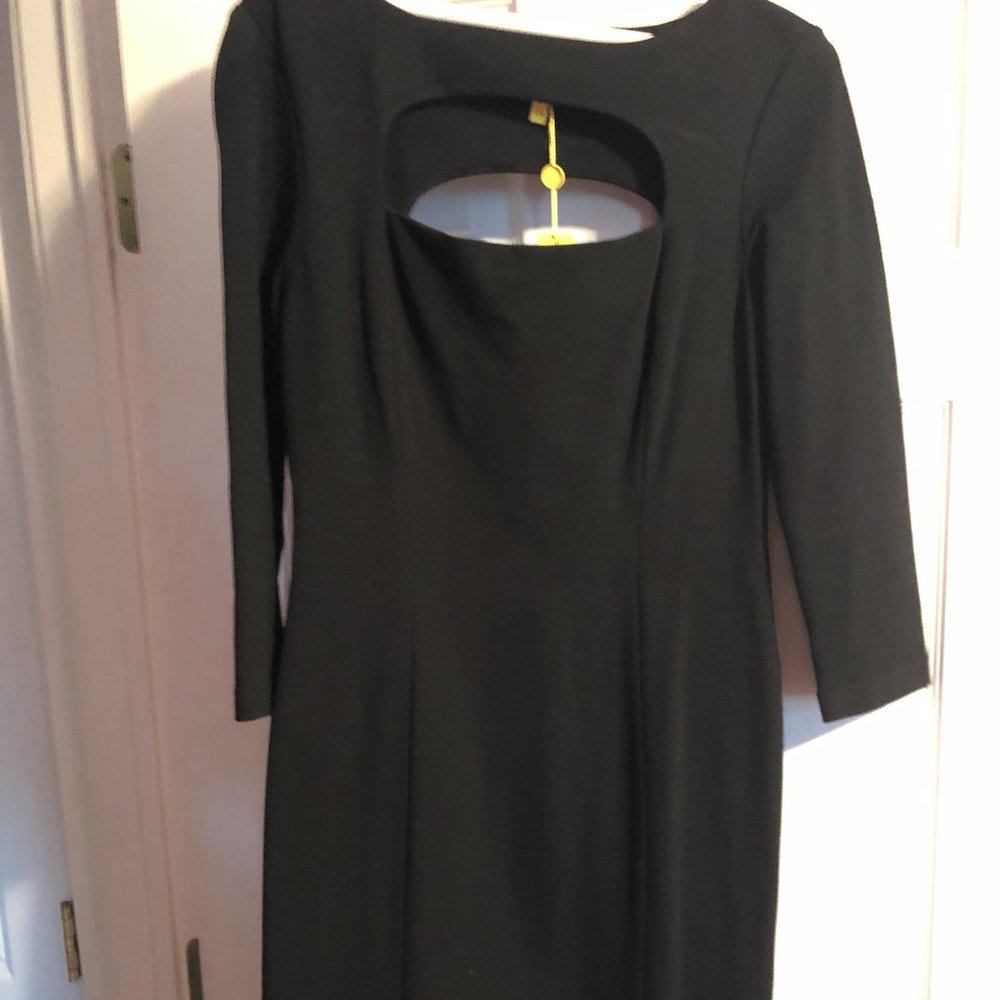 Catherine Malendrino Black Cutout Cocktail Dress